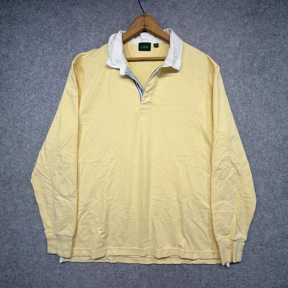 Vintage J Crew Shirt Mens Large Rugby Polo Oarsman Heavy Cotton 90s Preppy